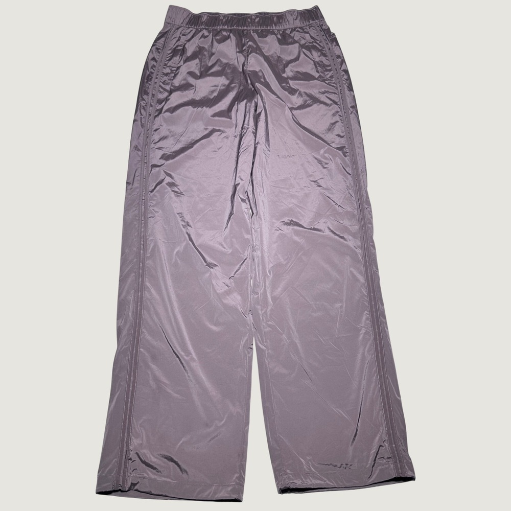 Athleta Rise Pants Women Medium Tall Wide Leg Lightweight Bungee Hem Mauve Pink